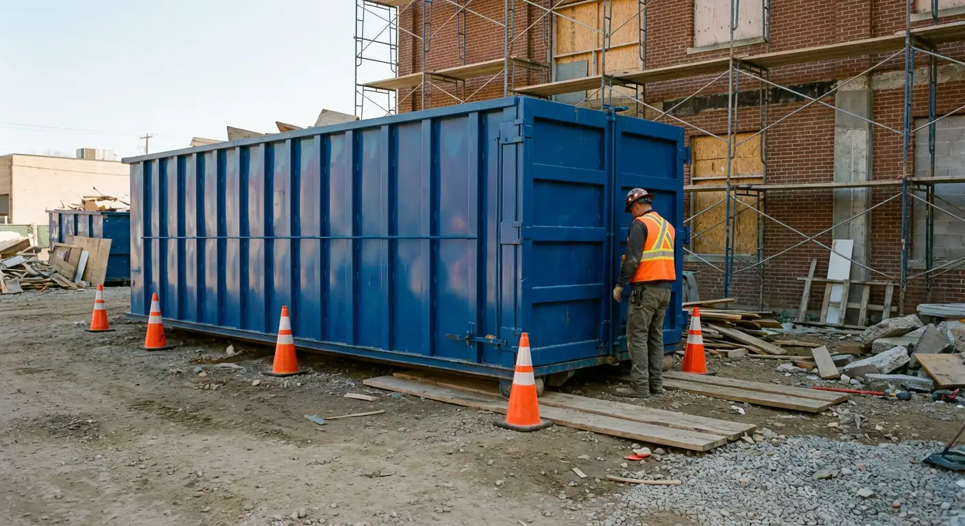 Safety inspection of dumpster placement site in Hollywood, FL
