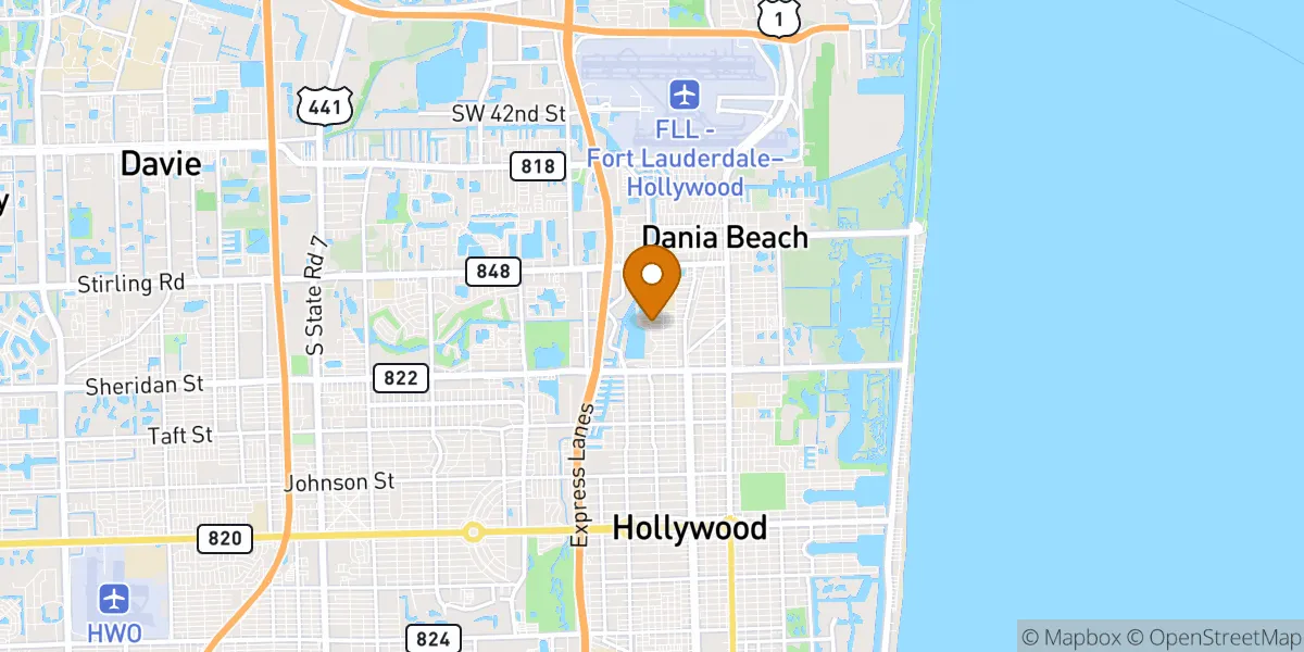 Hollywood neighborhood map in Hollywood, FL