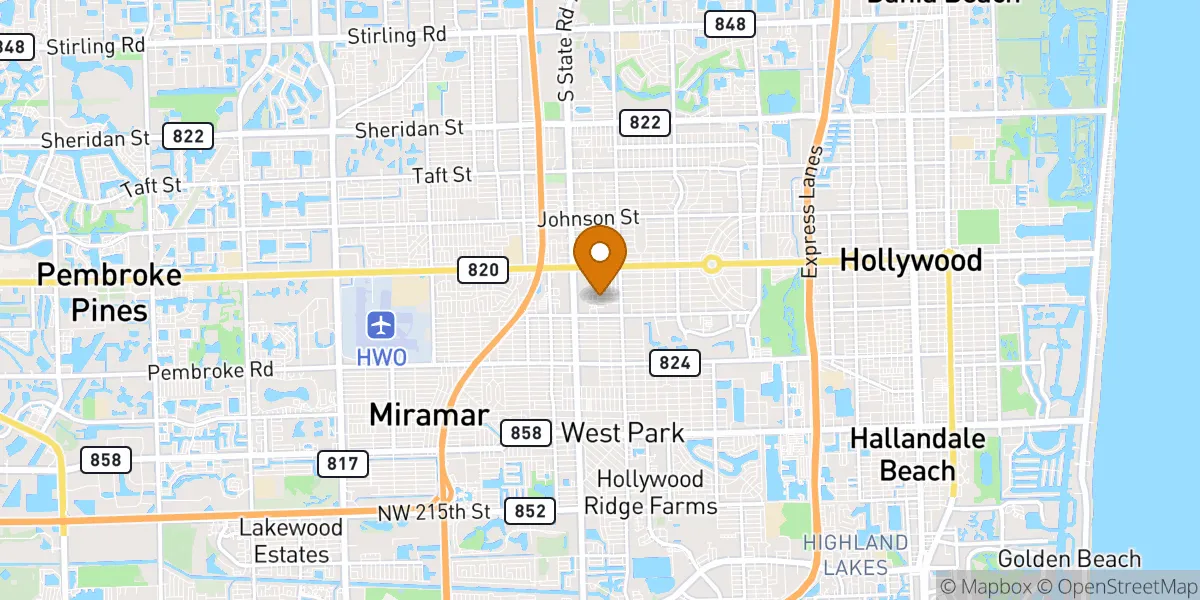  neighborhood map in Hollywood, FL