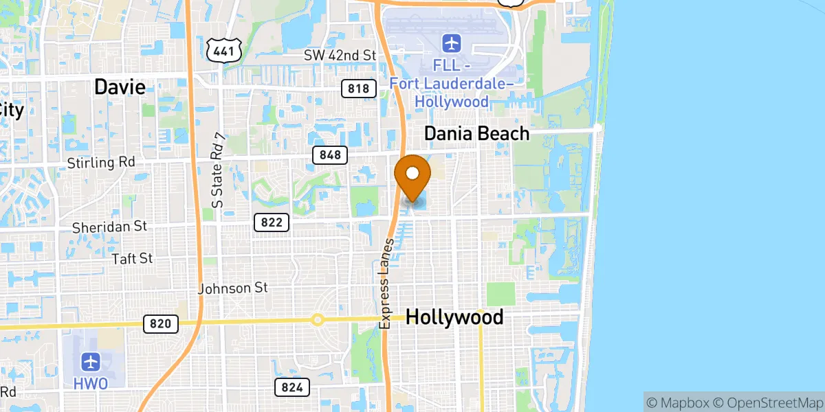 neighborhood map in Hollywood, FL