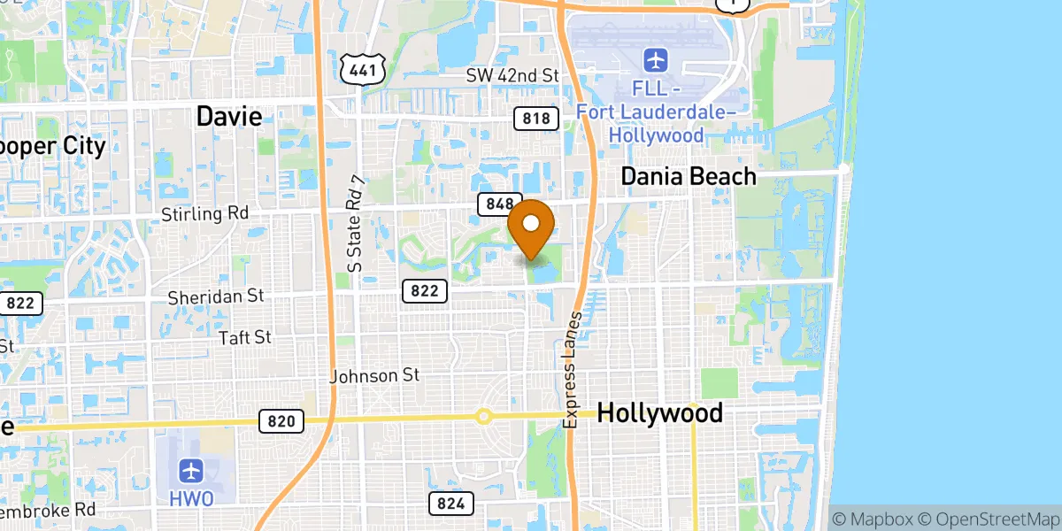 ty neighborhood map in Hollywood, FL